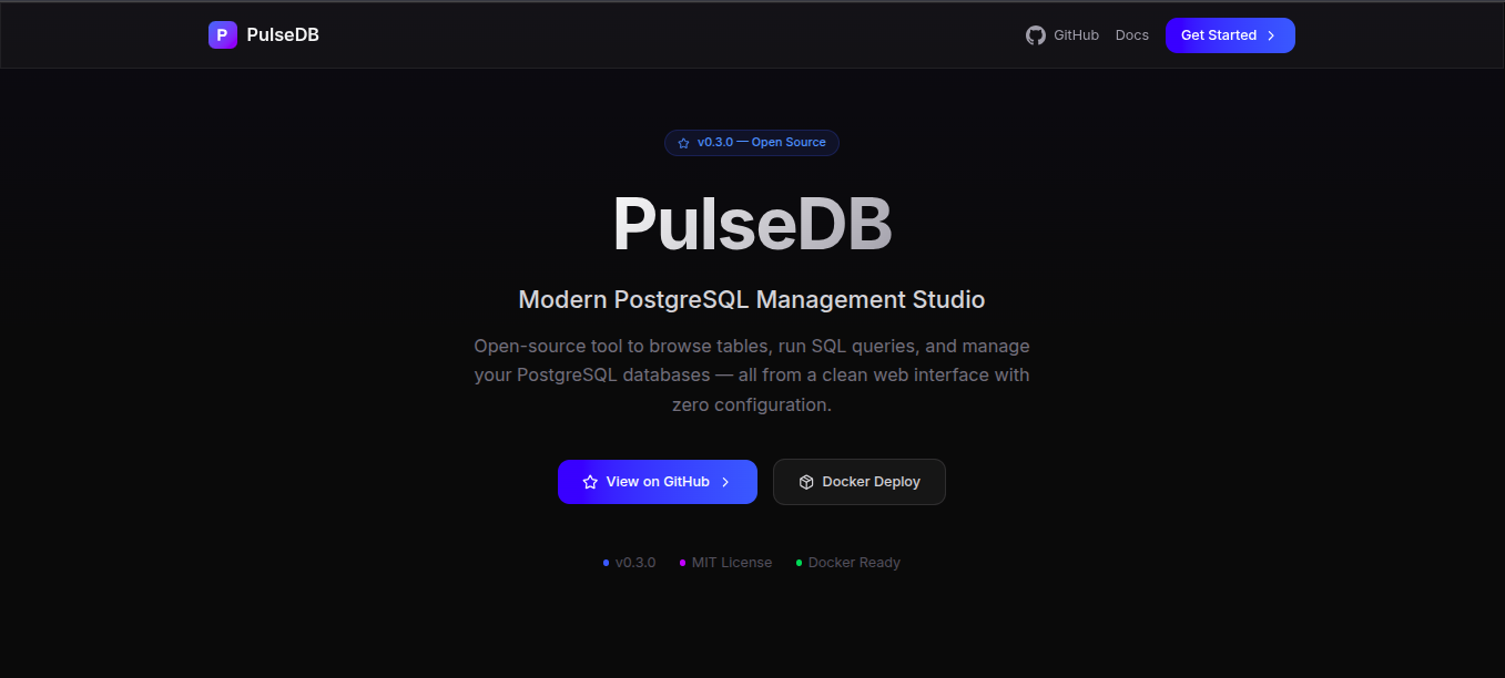 PulseDB — PostgreSQL Management Studio